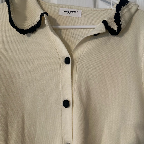 Cream Button-Up Sweater - Picture 2 of 3
